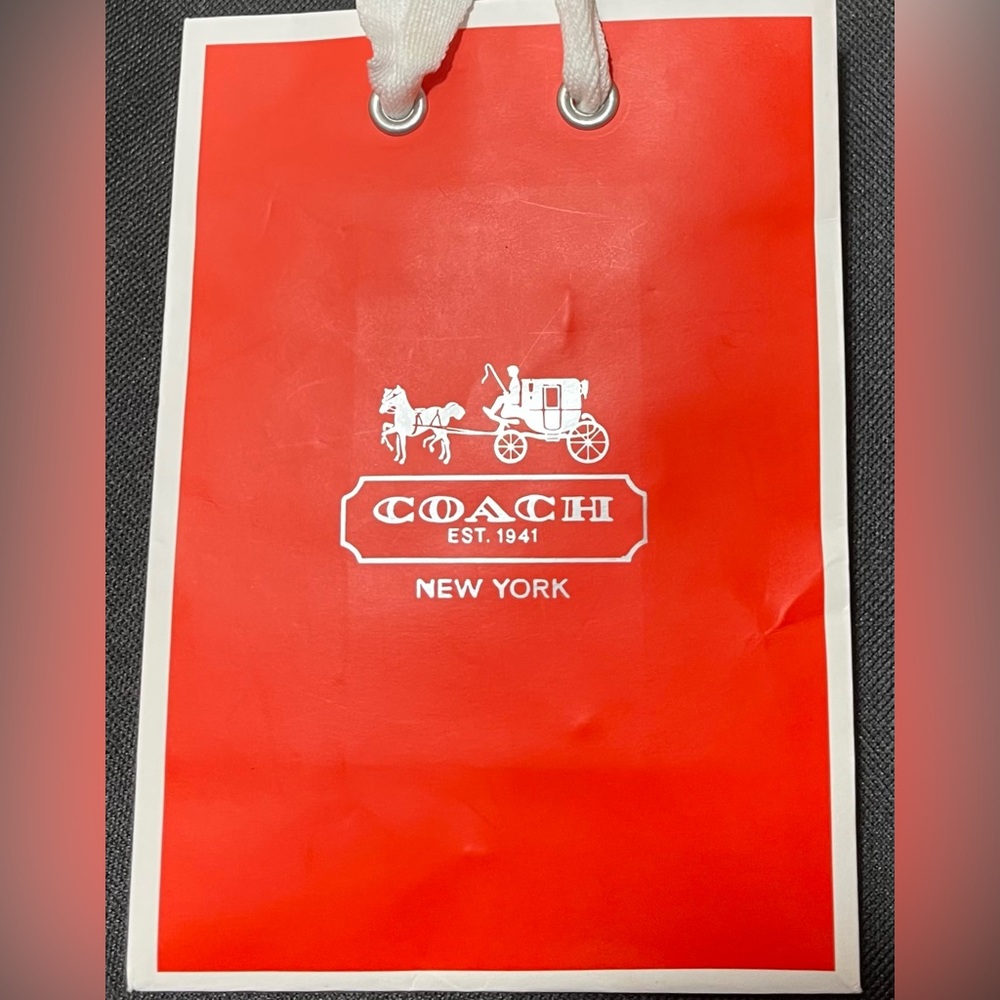 $3 START COACH KEYCHAIN WITH MIRROR NEW W TAGS AND RED COACH GIFT BAG $68 RET - Picture 5 of 14